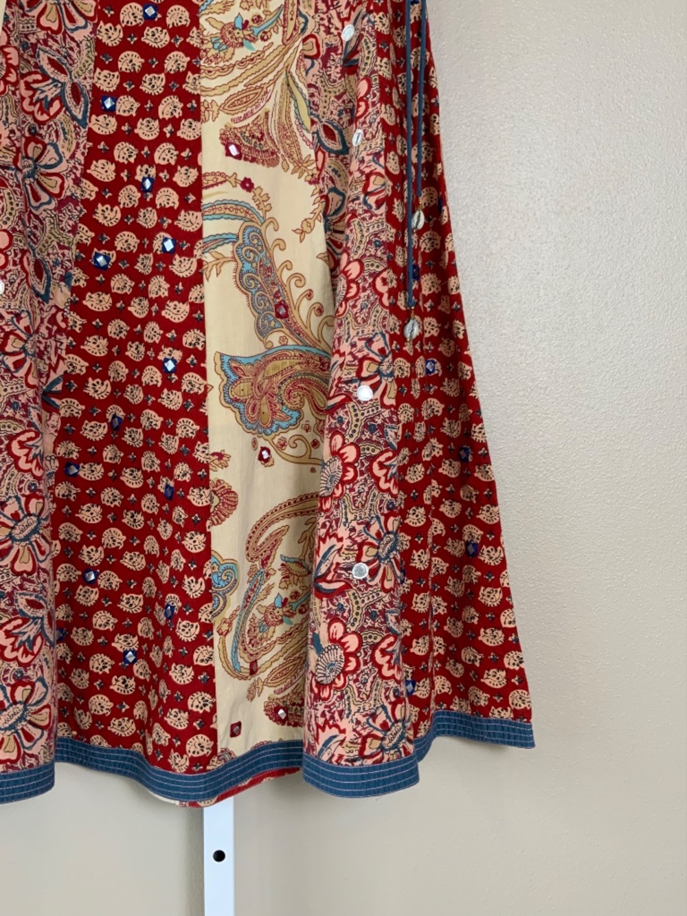 Charlotte Russe Vintage 2000's Paisley Bohemian Midi Skirt - Picture 9 of 16